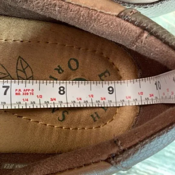 Earth?Origins Womens Brown Leather Ankle Booties Size 7.5M Monica Zip Block Heel - Picture 9 of 11